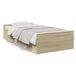 vidaXL Bedframe met lades, bewerkt hout, Sonoma eikenkleurig, 120x190 cm