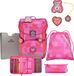 DerDieDas ErgoFlex Easy Schulranzenset 5-delig Roses Paars