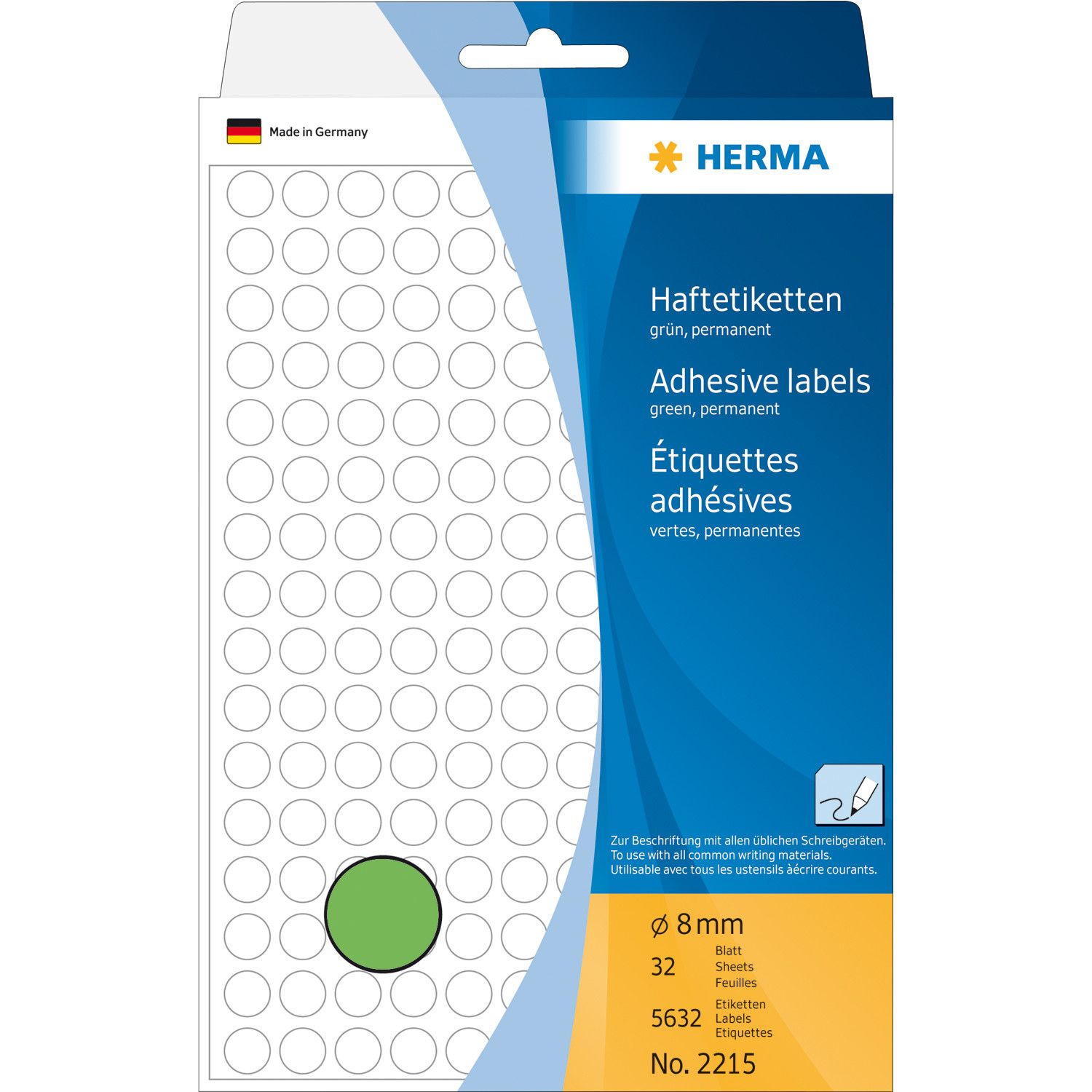 HERMA Universele etiketten/Kleur punten ø 8mm groen