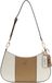 GUESS Noelle II Top Zip Shoulder Bag Cream White / Beige veelkleurig