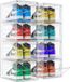 Boîte de rangement pour chaussures sans marque - 8 boîtes empilables transparentes pour baskets - Convient aux hommes taille UK 12,5