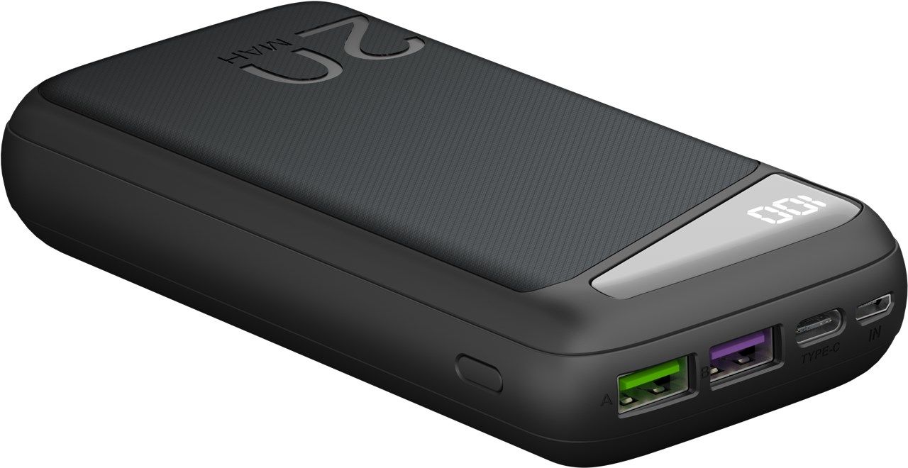 Goobay 20000 mAh Power Bank - Black - USB-C PD, Quick Charge 3.0