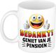 Bellatio Decorations Geniet van je pensioen Koffiemok - cadeau beker - VUT- afscheidscadeau - collega / pensioen - wit - 300 ml