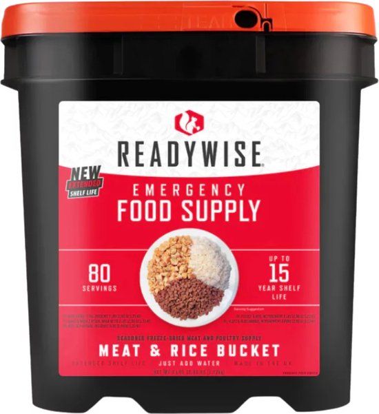 80 ReadyWise Noodrantsoen 80 porties Vlees / Rijst Emmer