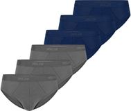 Sloggi Heren slip / onderbroek 6 pack SLG Base marine / shiver