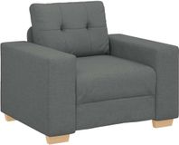 vidaXL Fauteuil donkergrijs stof 100x78x80 cm