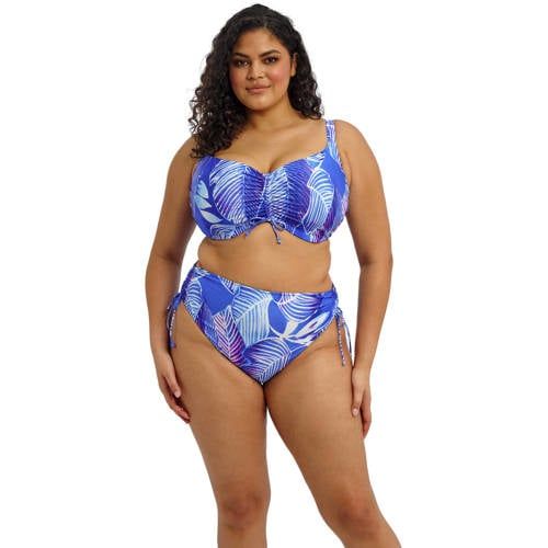 Elomi Maluku Island blauw high waist bikinibroekje