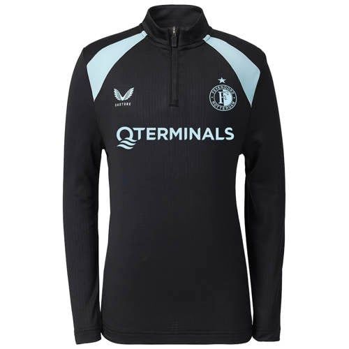 Castore Feyenoord Voetbalsweater Training - Zwart/Lichtblauw