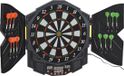 HOMCOM Elektronisch dartbord met deur, 216 spellen, 12 pijlen, 4 LED's