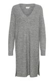 KAFFE Kaffe Women's Knit Dress V-neck Relaxed Fit Long Sleeves Knee Length Rib Knit dames Jurk