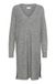 KAFFE Kaffe Women's Knit Dress V-neck Relaxed Fit Long Sleeves Knee Length Rib Knit dames Jurk