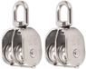 Merkloos / Sans marque Dailygoody - Dubbele Katrol - Roestvrij Staal - Zilver - 2 Stuks M25