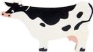 Tender Leaf Toys Koe Junior 10 cm Bois Noir/blanc