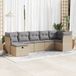 Maison Exclusive - Ensemble de meubles de jardin 7 pièces avec canapé et coussins, beige, en polyrotin