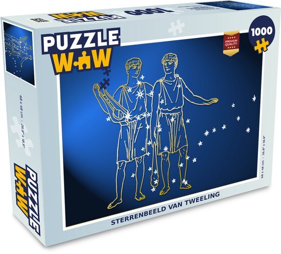 MuchoWow Puzzel Sterrenbeeld - Tweelingen - Maagd - Legpuzzel - Puzzel 1000 stukjes volwassenen - Sinterklaas cadeautjes - Sinterklaas voor grote kinderen