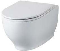 Nemo Spring Cascata wandtoilet 56x36x36cm zonder spoelrand zonder zitting Huitgang porselein wit met verdoken bevestiging 56cm HAR19AWHA + GL08CF4