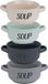 Cosy & Trendy Soepbekers/soepkommen - set 4x stuks - 13 x 6.5 cm - 470 ml - keramiek - mix kleuren