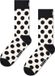 Happy Socks Big Dot Sock Unisex Sokken Wit Gestipt Katoen/Polyamide/Elastaan 36-40
