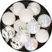 Atmosphera kerstballen 12x - wit parelmoer/zilver - 4 cm - kunststof