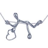 MOOYE ® - Collectie Zilveren Hartendief ketting hanger