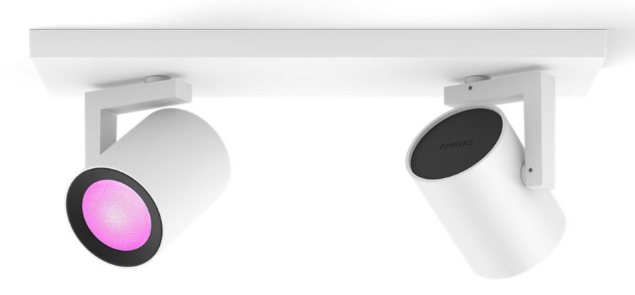 Philips Hue Argenta Opbouwspot - 2-Spots - Wit - Gekleurd Licht - Incl. LED