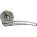 Zamak Nickel Satiné, Rosace Ronde Ø52mm - Modèle 330 Poignée de porte ensemble