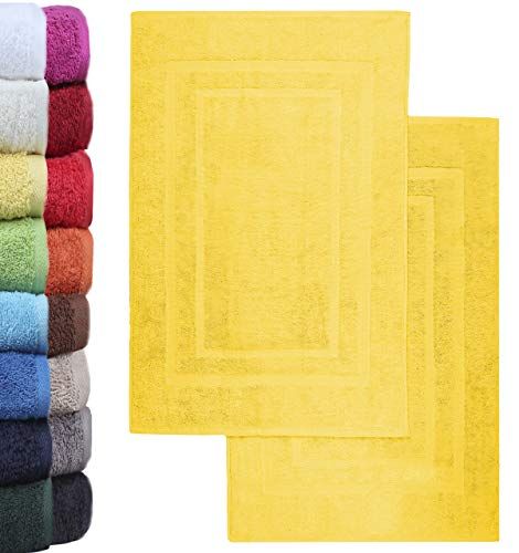 NatureMark Set van 2 Badmatten - 50x80cm - Geel