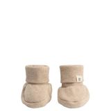 A Tiny Story katoenen gebreide babyslofjes - beige