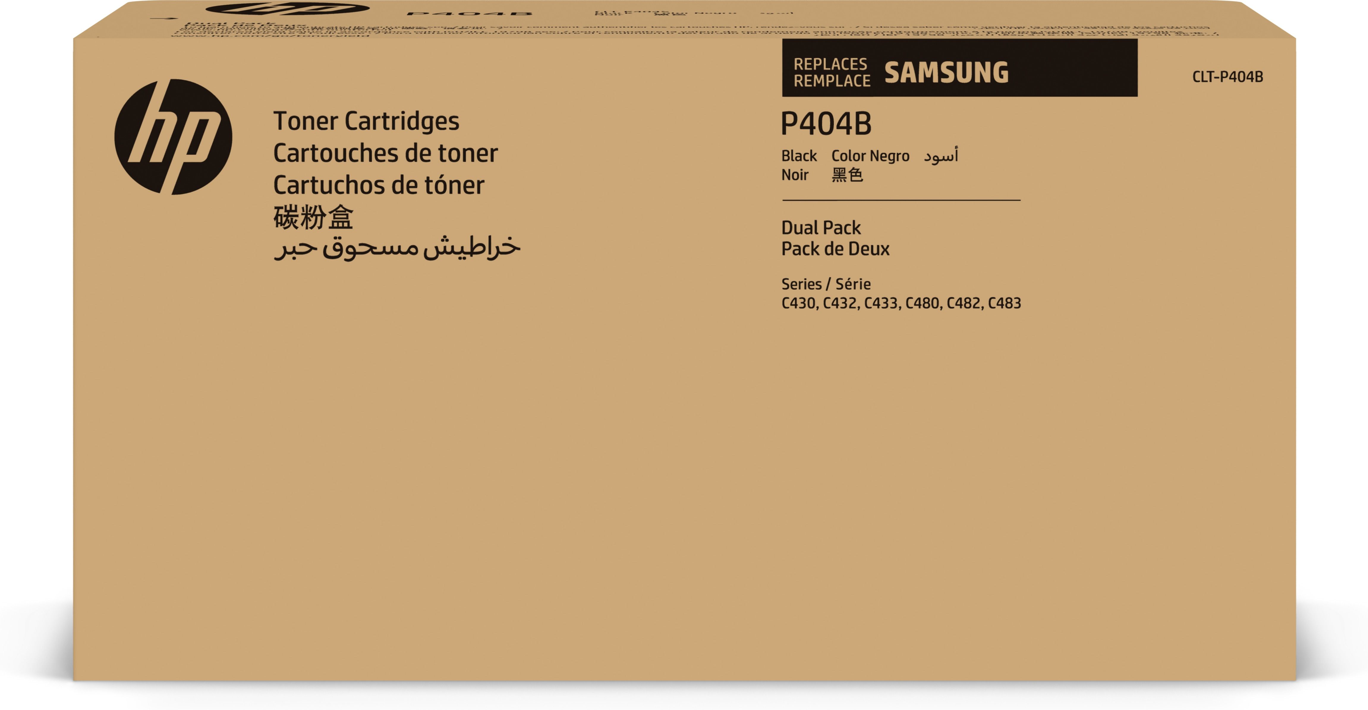 Samsung CLT-P404B - 2-pack Zwarte Toner Cartridges - 1500 Pagina's - Origineel