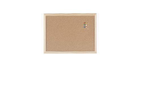 BoardsPlus Prikbord Met Oppervlak Van Kurk, Kurkbord Met Zelfherstellend Kurk, Omlijsting Van Grenen Hout, 40 x 30 cm
