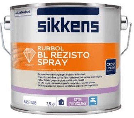 Sikkens Rubbol BL Rezisto Spray 2.5 liter - RAL 9010 - 8711115345932