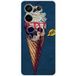 Xiaomi Bedrukt siliconen hoesje compatibel met Xiaomi Redmi Note 13 Pro 5G Ice cream skull blue
