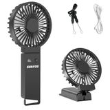 SURFOU Handventilator 4000mAh, Draagbare Mini Ventilator met 4 Snelheden, USB-C Oplaadbaar, Stil en Krachtig, Ideaal voor Reizen, Kantoor en Buiten