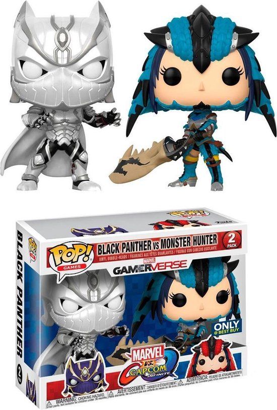 Funko Pop! Marvel vs. Capcom Black Panther vs. Monster Hunter - 2 pack