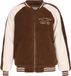 DreiMaster Vintage DreiMaster Jas, XXL, Bruin, Polyester, Gestreept