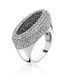 Orphelia Ring Black & White - 925 Zilver - Zirkonia - Maat 50