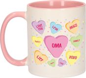 Bellatio Decorations Koffiemok voor oma - Roze - Keramiek
