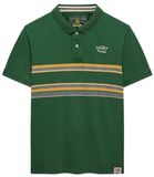 Superdry Vintage Stripe Jersey Korte Mouw Poloshirt Groen S Man