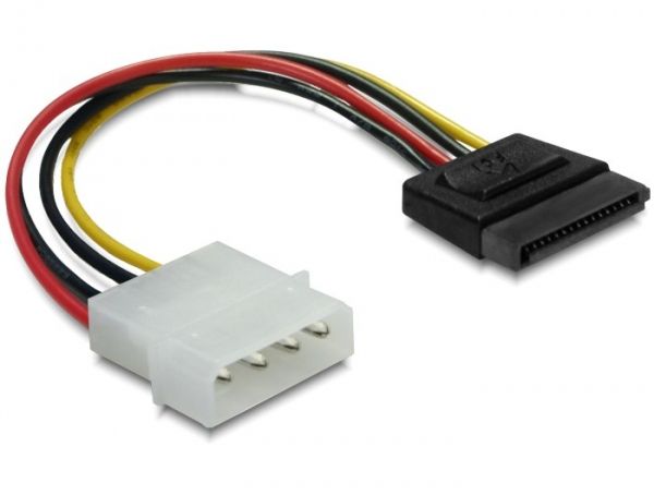 DeLOCK 15pin SATA > 4pin straight Cable 0.06m