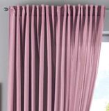 JENA, gordijnbox, gordijn, verborgen lussen, ondoorzichtig, linnenlook, gemêleerd, gordijnband met gordijnhouder, 100% polyester, oudroze, 250 x 300 cm