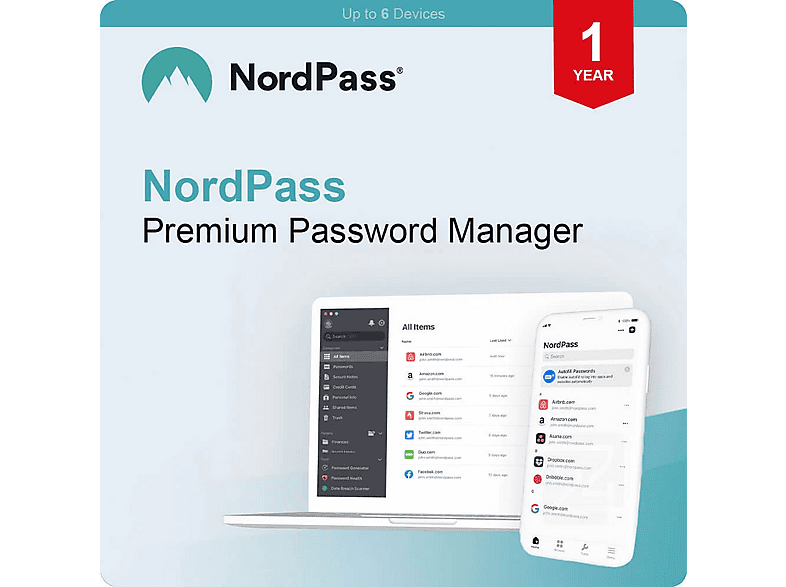 NordVPN Password Manager Premium Abonnement - 1 Jaar PC
