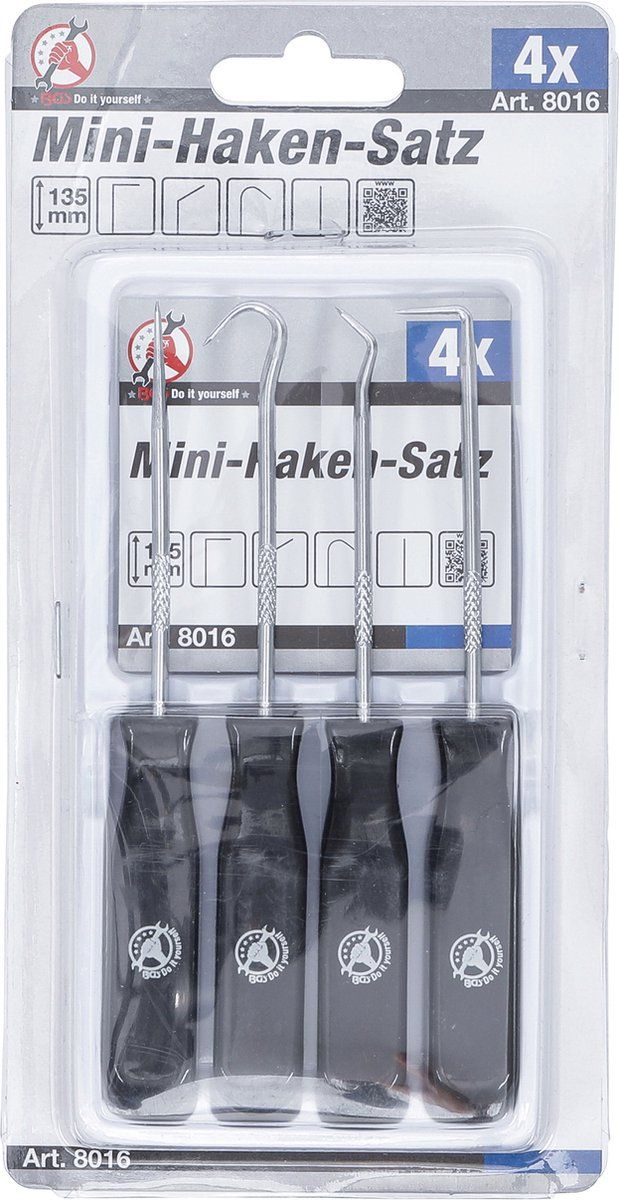 BGS Do it yourself mini haak set 4 delig | 4026947080161