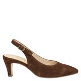 Gabor suède slingback pumps met hak - bruin