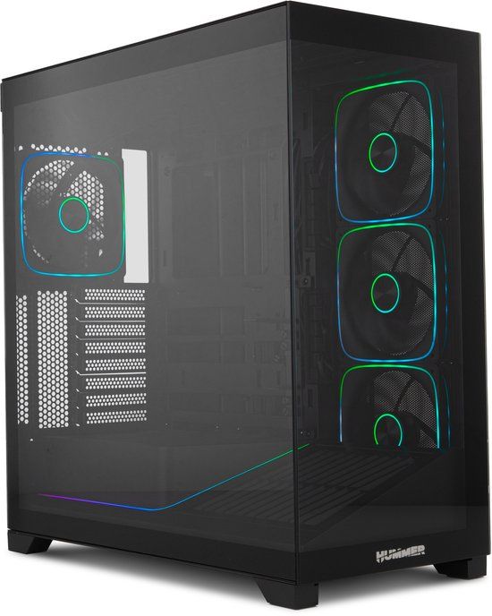 NOX Hummer BLADE Tower Zwart, Transparant