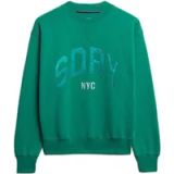Superdry Dames Trui Varsity Satijnen Appliqué Greenlake Maat 44