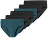 Schiesser Slips 95/5 Essentiële Mannen donkerblauw/turquoise Gestreept 6 stuk(s)