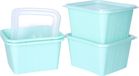 Juypal Hogar Vershoudbakjes nestbaar - BPA vrij - meal prep - 4x stuks van 1 liter - mintgroen - luchtdicht - herbruikbaar