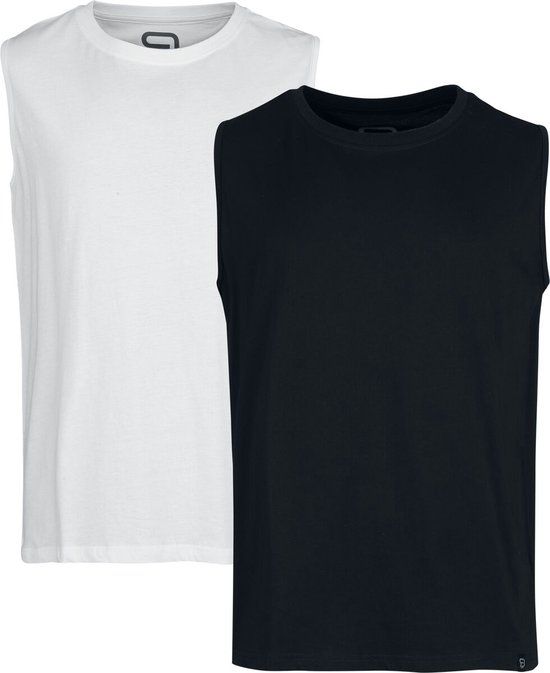 R.E.D. by EMP R.E.D. Rock-Engineered Design Set van 2 tanktops in zwart en wit - Heren - L