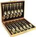 Unyqoos® set de couverts voor 6 personen, 24 delen, 18/10 roestvrij staal, or, cadeauverpakking