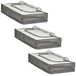 Zeller kussens en dekbed opberghoes - 3x - 103 x 45 x 15 cm - grijs - met venster